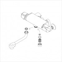 KVK水回り部品 パイプ関連：KM89等用　吐水口パイプ（Z464AP800） Z464AP】KM89等用 吐水口パイプ｜【公式】KVK通販サイト KVK