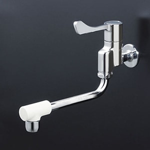 K1800FR2】ワンタッチハンドル付泡沫自在水栓 240mmパイプ付