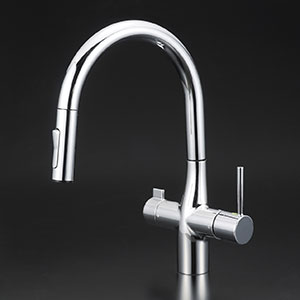 KM6081EC】浄水器専用シングルレバー式シャワー付混合栓｜【公式