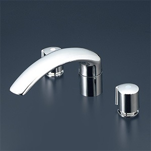 [10/6(日)枚数限定クーポンあり]KM70CU KVKバス用埋込2ハンドル混合水栓 ナット接続 一般地・寒冷地共通 送料無料 埋込2ハンドル混合栓の通販