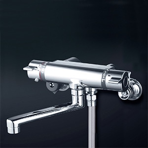 KVK サーモシャワー混合水栓 KF3000HTR3（ホワイト） KF800WTR3】サーモスタット式シャワー 300mmパイプ付