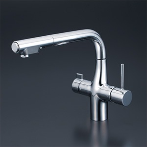 KM6121SCECHS】撥水ビルトイン浄水器用シングルシャワー付混合栓