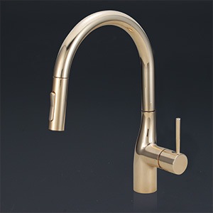 KM6061ZECG KVKシングルシャワー付混合栓 寒冷地仕様 金めっき 送料無料