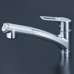 【ちゃむ】KVK KM5021TTKE シングルシャワー水栓 シングルシャワー付混合栓：KM5021TCK｜キッチン用水栓：台付1穴