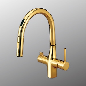 KVK ビルトイン浄水器用シングルシャワー付混合栓(センサー) マットホワイト KM6091ECM4 KM6131DEC] KVK 水栓 ビルトイン浄水器用シングルシャワー付混合栓