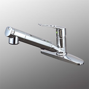 KM5091TECJS】浄水器内蔵用シングルシャワー付混合栓（eレバー