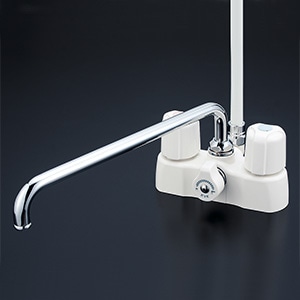 KVK 台付2ハンドル KF207R KVK KF207R デッキ形一時止水付2ハンドルシャワー(右側シャワー