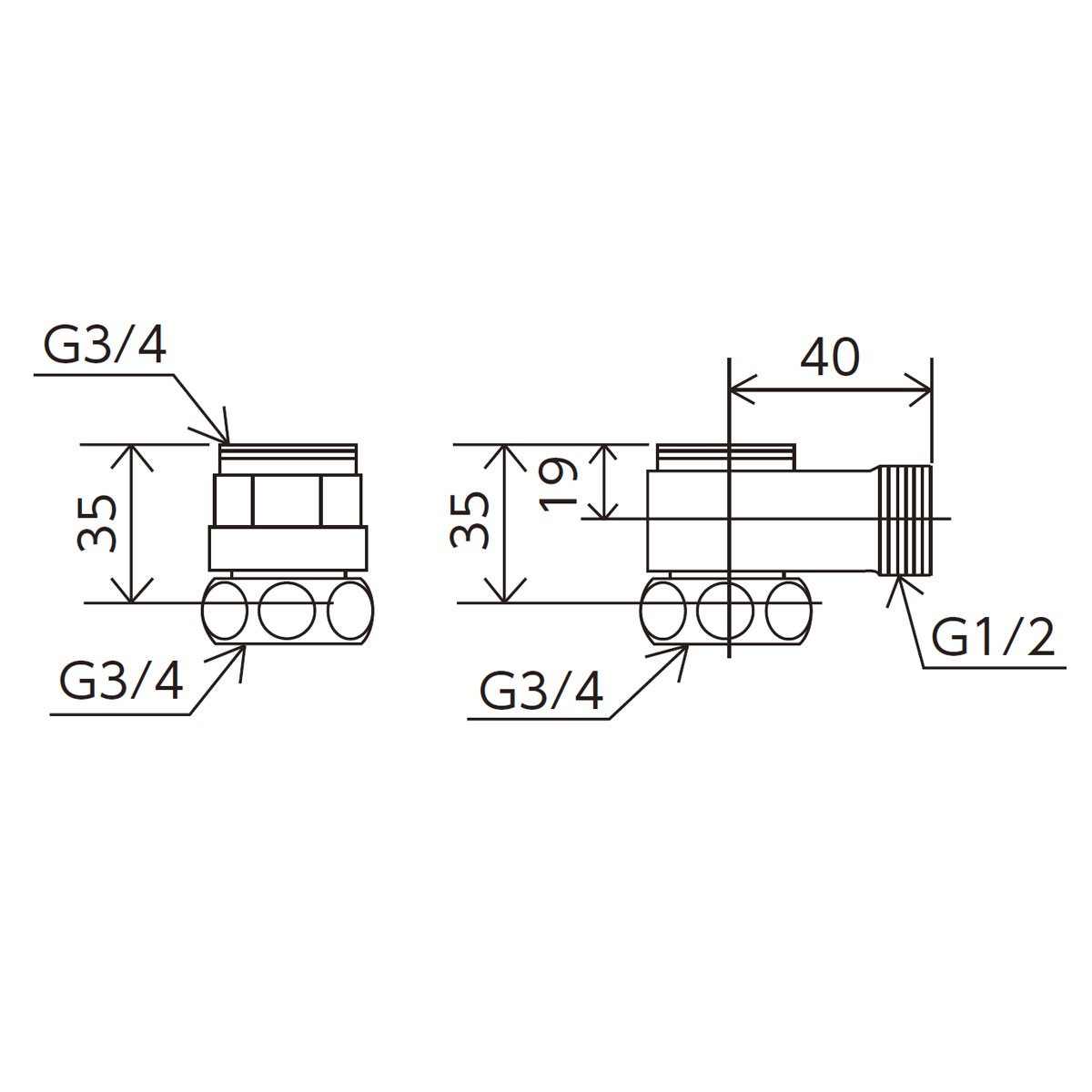 【PZ608】混合栓分岐ソケットセット