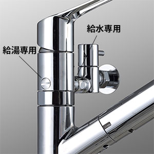 KM6001EC2TU】浄水器内蔵用シングルシャワー付混合栓（eレバー）(分岐