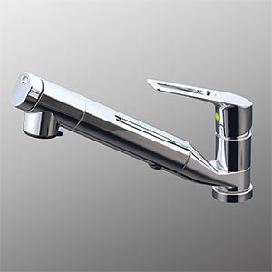 KM5011TECJS】浄水器内蔵用シングルシャワー付混合栓（eレバー 