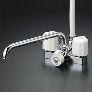 KF12ZER3】デッキ型2ハンドルシャワー 300mmパイプ付｜【公式