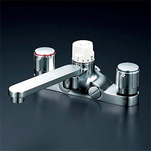 KM296】デッキ形定量止水付2ハンドル混合栓｜【公式】KVK通販サイト