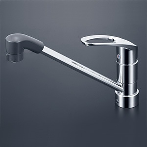 kvk水道蛇口　シングルシャワー付き混合栓KM5011TFEC KVK 流し台用シングルレバー式シャワー付混合栓(寒冷地用