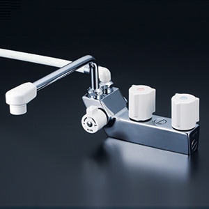 KF207ZNR3】デッキ形一時止水付2ハンドルシャワー 300mmパイプ付