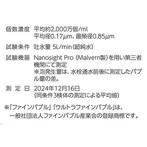 【PZ789BN】洗濯機用ウルトラファインバブル付ノズル