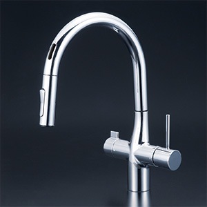 KM6091SCEC】ビルトイン浄水器用シングルシャワー付混合栓（センサー
