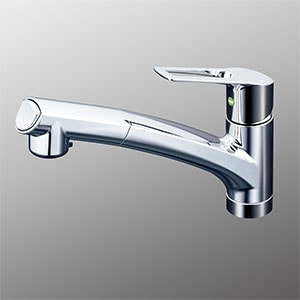 【KM5021ZTBECHS】シングルシャワー付混合栓（eレバー） ウルトラファイインバブル発生器付　寒冷地仕様