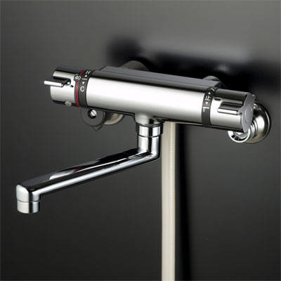 KVK シャワー混合栓 温度調整機能付き KF800WTR3】サーモスタット式シャワー 300mmパイプ付｜【公式