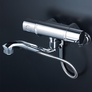 KVK　FTB100KWMFT　サーモスタット式シャワー 170mmパイプ付 寒冷地用 KVK (寒)サーモスタット式シャワー(170mmパイプ付)メッキヘッド