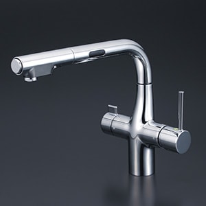 KM6131EC】ビルトイン浄水器用シングルシャワー付混合栓（センサー