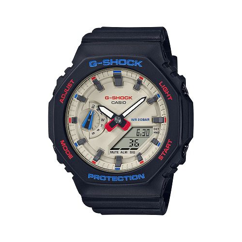 G-SHOCK GMA-S2100WT-1AJF ブラック トリコロール ミッドサイズ