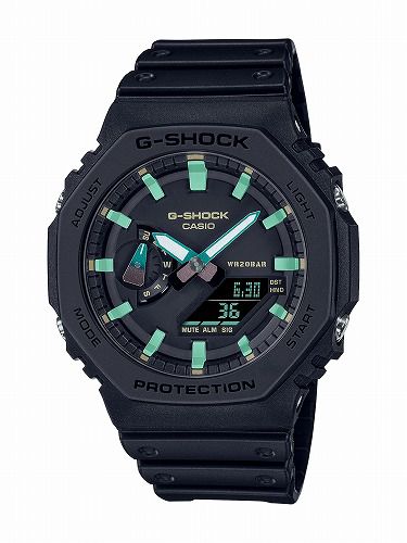 カシオGショック アナ・デジ腕時計 GA-2100RC-1AJF TEAL AND BROWN