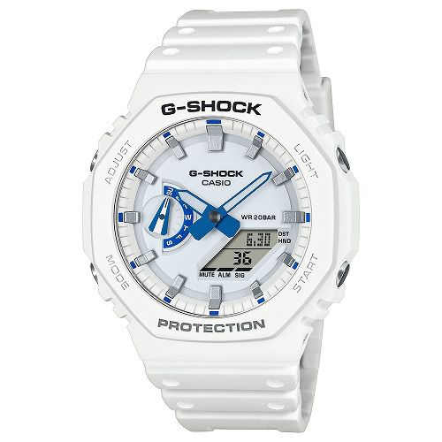CCASIO G-SHOCK GA-2100HDS-7AJF ホワイト 蓄光 オクタゴンベゼル 