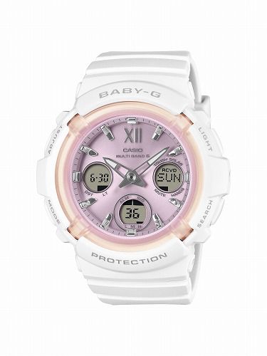 BABY-G BGA-290DS-7AJF CASIO アナデジ レディース腕時計 ホワイト 月
