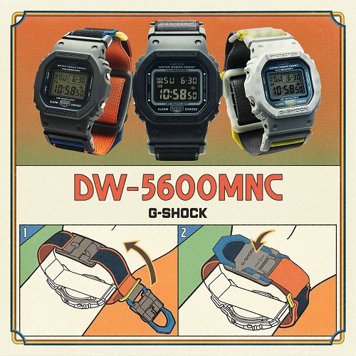 G-SHOCK DW-5600MNC-7A8JF CASIO �ǥ������ӻ��� ��� NEW CLOTH BAND���꡼��  �����ǥ� ����������