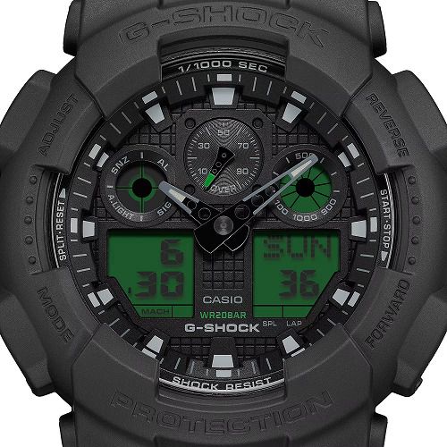 G-SHOCK GA-100BEG-1AJF CASIO ���ʥ������ǥ������ӻ��� ��� BLACK AND ELECTRO GREEN ����������