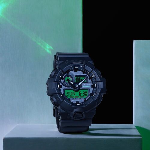 GA-700BEG-1AJF CASIO G-SHOCK ���ʥ������ǥ������ӻ��� ��� BLACK AND ELECTRO GREEN ����������