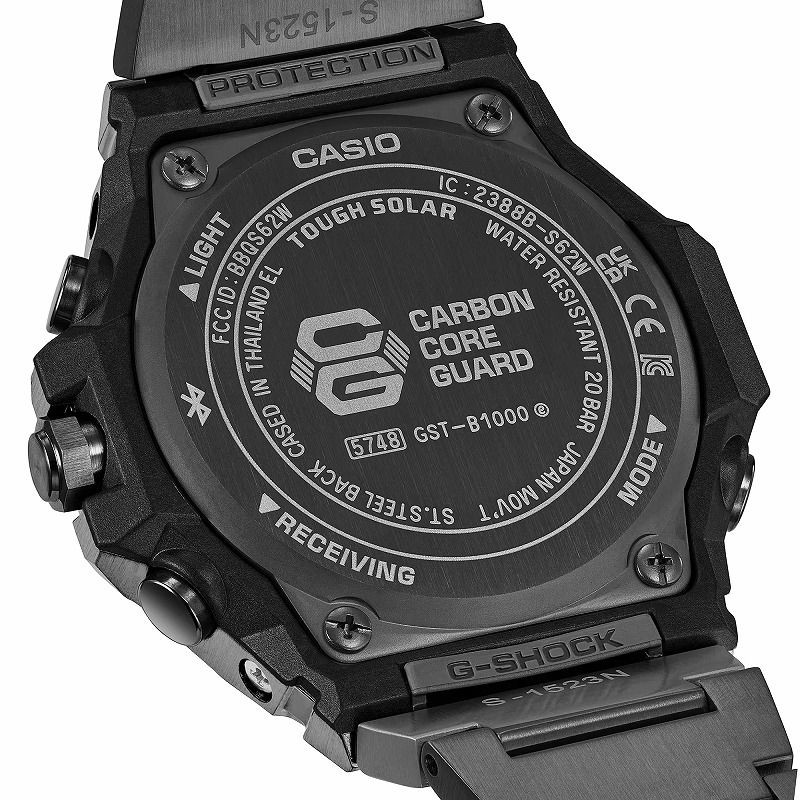 G-SHOCK GST-B1000BD-1AJF CASIO G-STEEL �����顼�ӻ��� Bluetooth@��� ���ޡ��ȥե����� �֥�å�IP��ǥ� ������