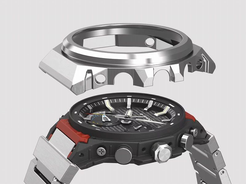G-SHOCK GST-B1000BD-1AJF CASIO G-STEEL �����顼�ӻ��� Bluetooth@��� ���ޡ��ȥե����� �֥�å�IP��ǥ� ������