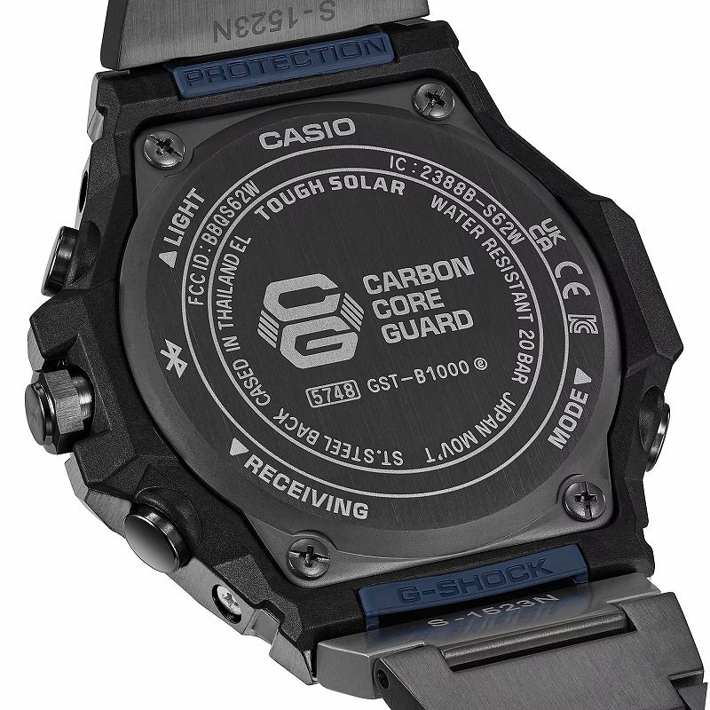 G-SHOCK GST-B1000BD-2AJF CASIO G-STEEL �����顼�ӻ��� Bluetooth@��� ���ޡ��ȥե����� �֥�å�IP��ǥ� ������