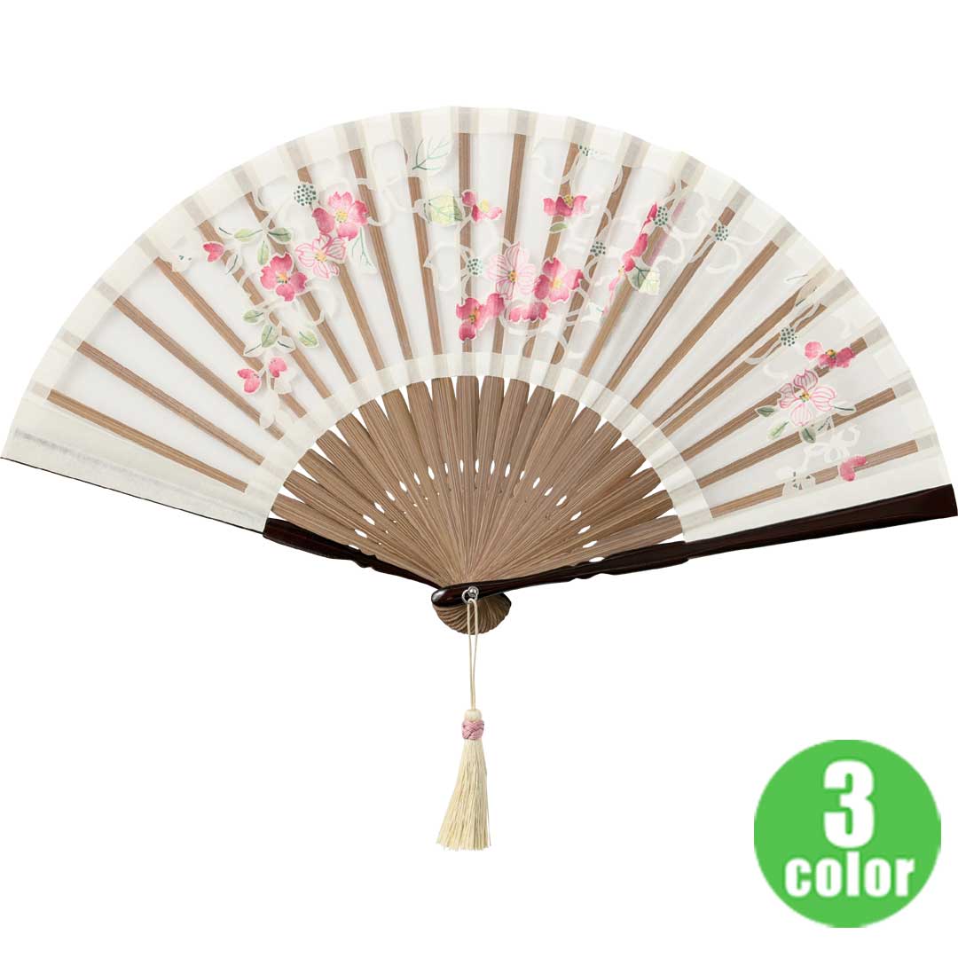 京扇子　額透かし彫扇　紗月　