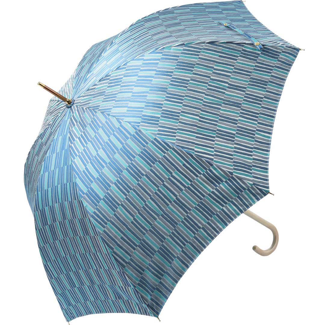 槇田商店の長傘　ノルディック　枝　ブルー／レッド