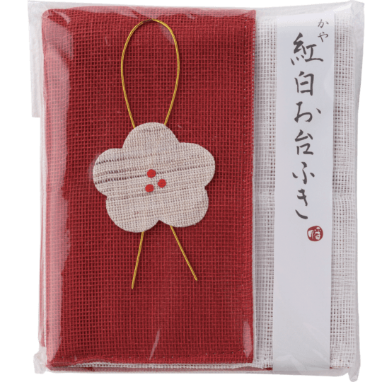 紅白リバーシブルかやお台ふき
