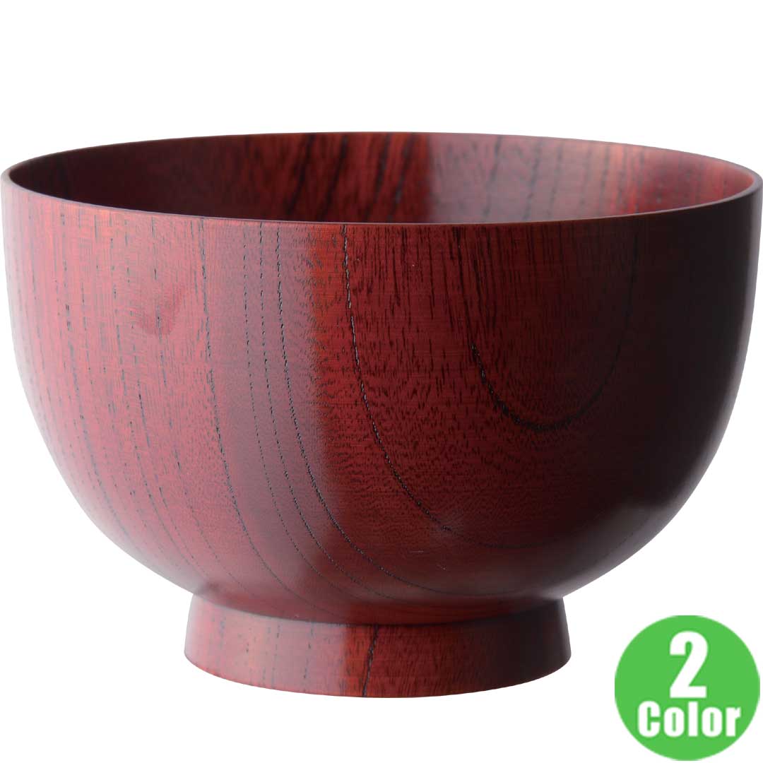 越前塗　拭き漆けやき汁椀