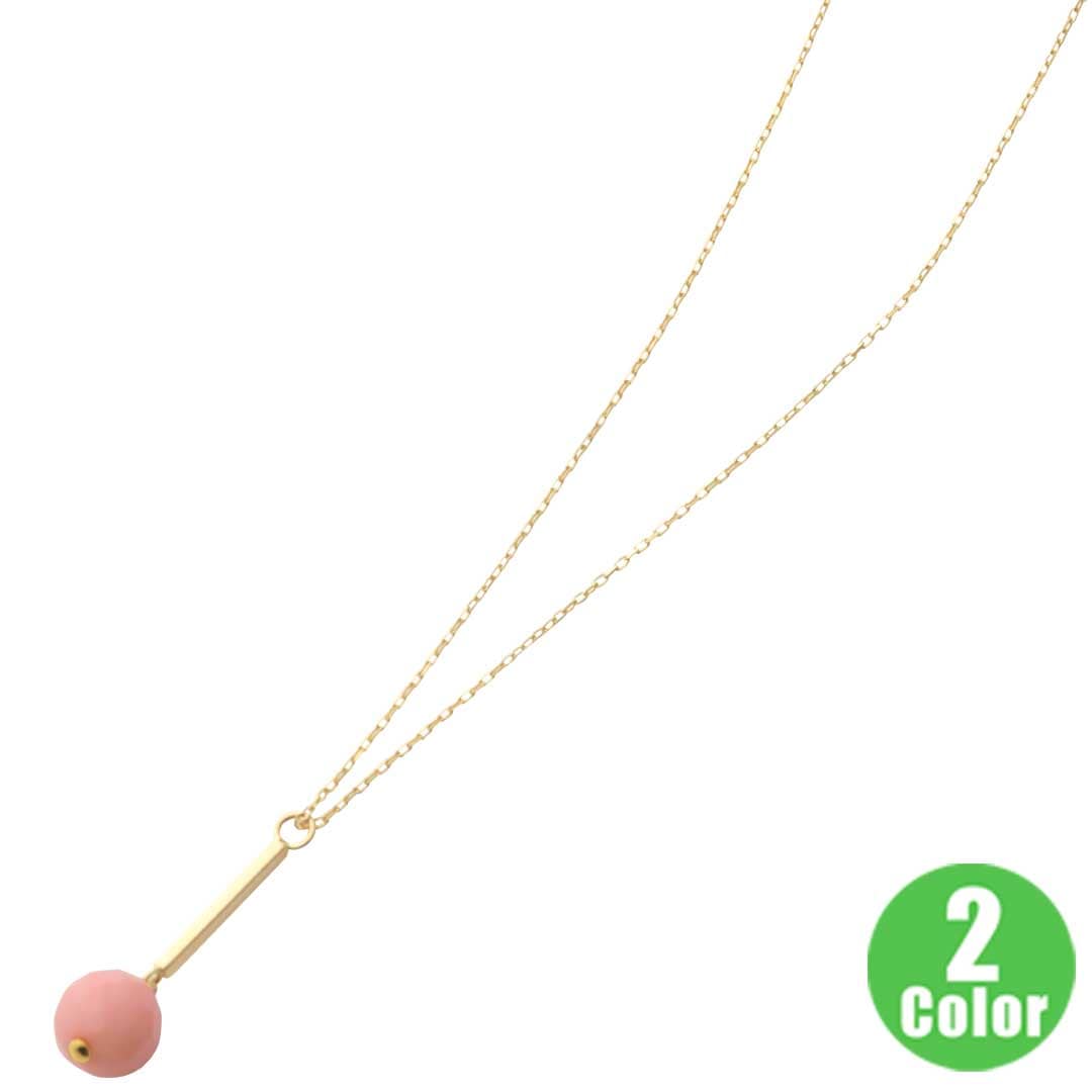 国産ジュエリー　Ｋ１０ＹＧ　スクエアライン　アイラインネックレス　／ ＯＫＫＯ