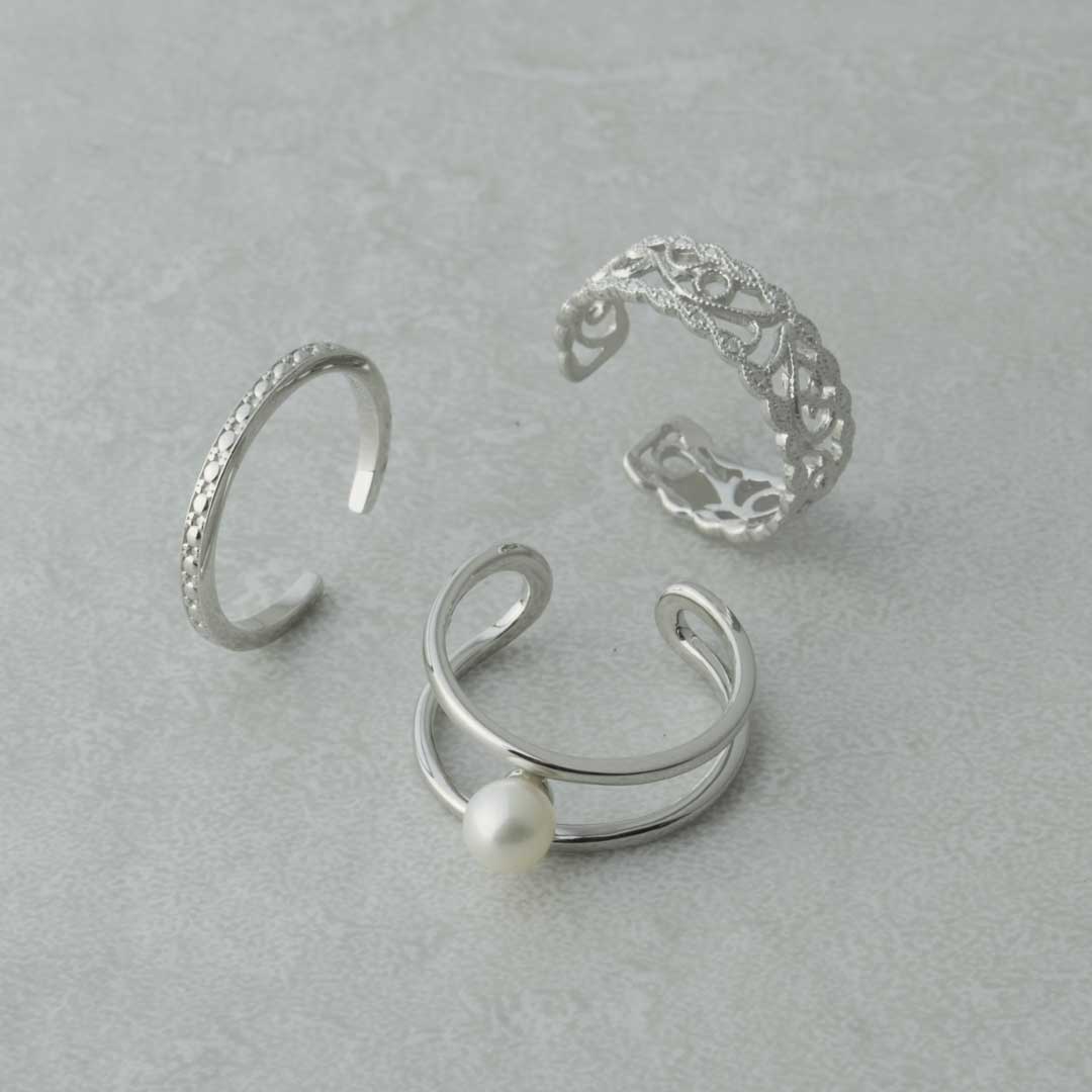 国産ジュエリー　シルバー　リング使いができるイヤーカフ　／ ＯＫＫＯ