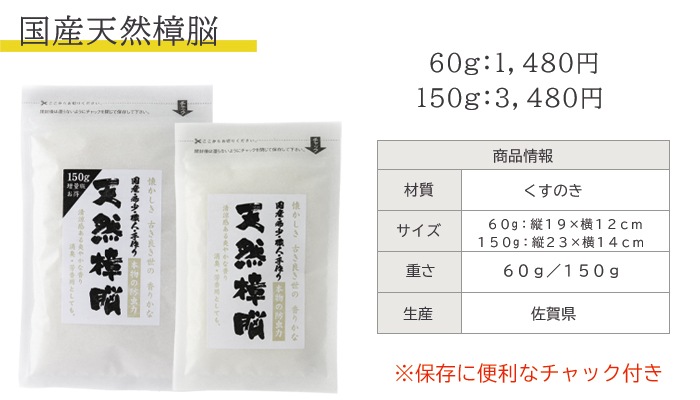 【天然樟脳】国産の天然樟脳