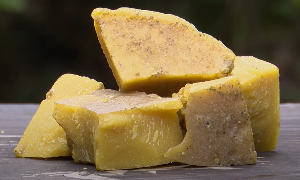 【天然みつろう】みつろうブロック(2個セット)