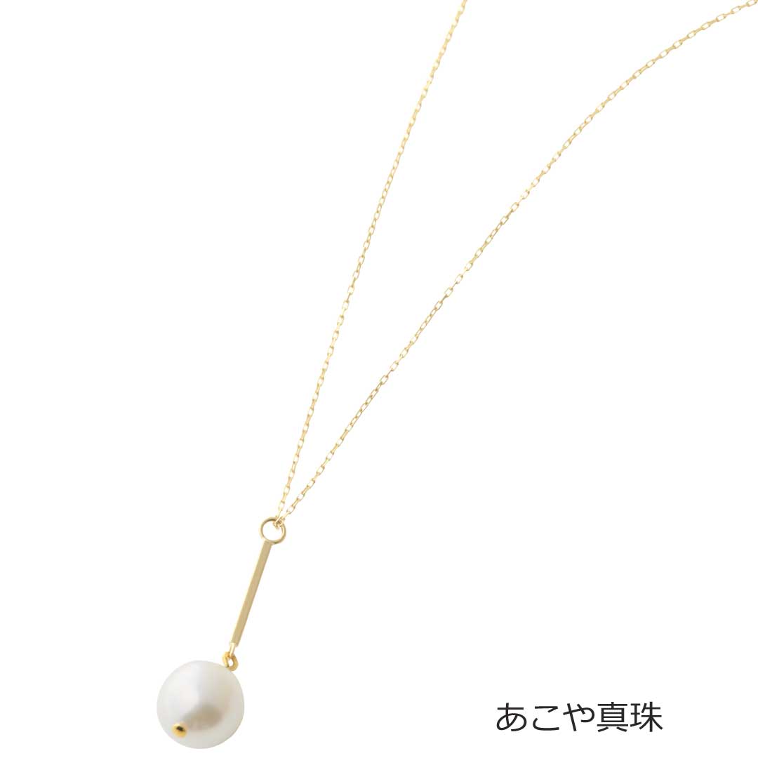 国産ジュエリー　Ｋ１０ＹＧ　スクエアライン　アイラインネックレス　／ ＯＫＫＯ