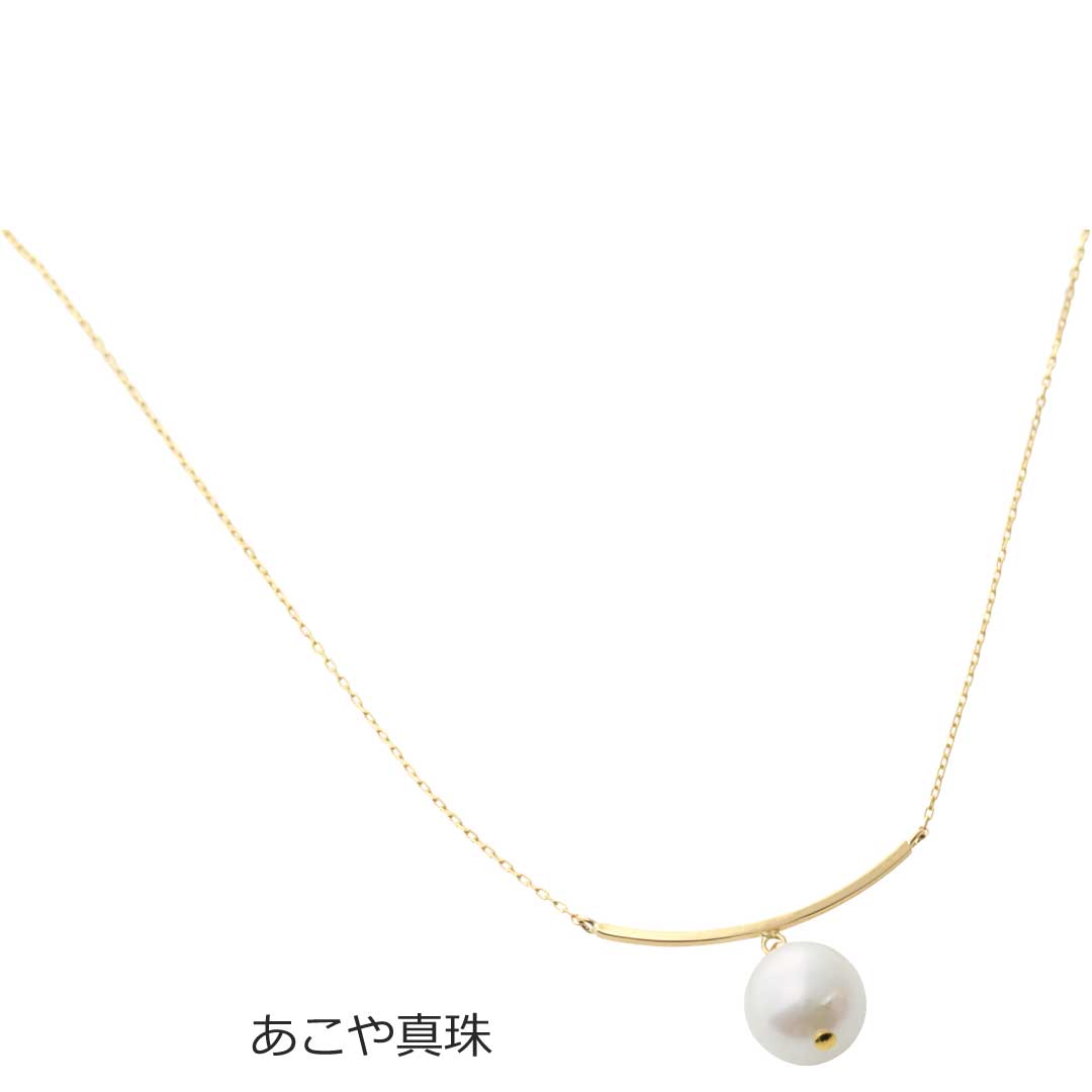 国産ジュエリー　Ｋ１０ＹＧ　スクエアライン　カーブネックレス　／ ＯＫＫＯ