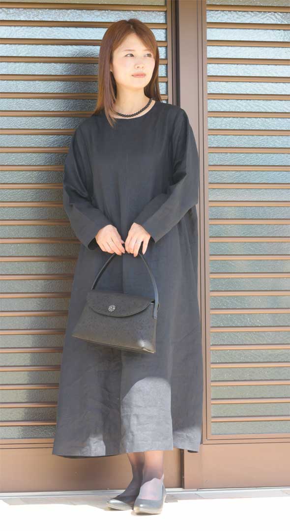 リネンや　リネンＡラインワンピース