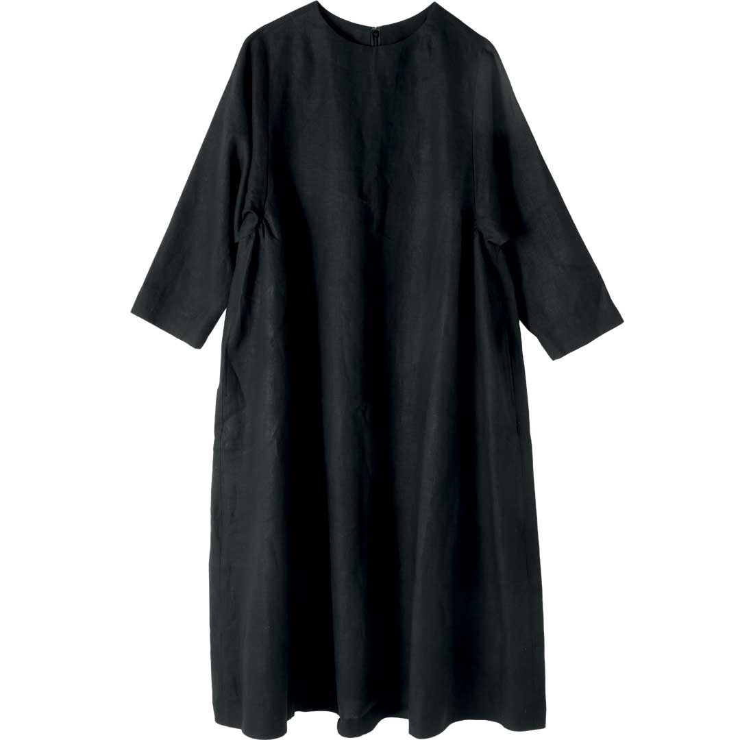 リネンや　リネンＡラインワンピース