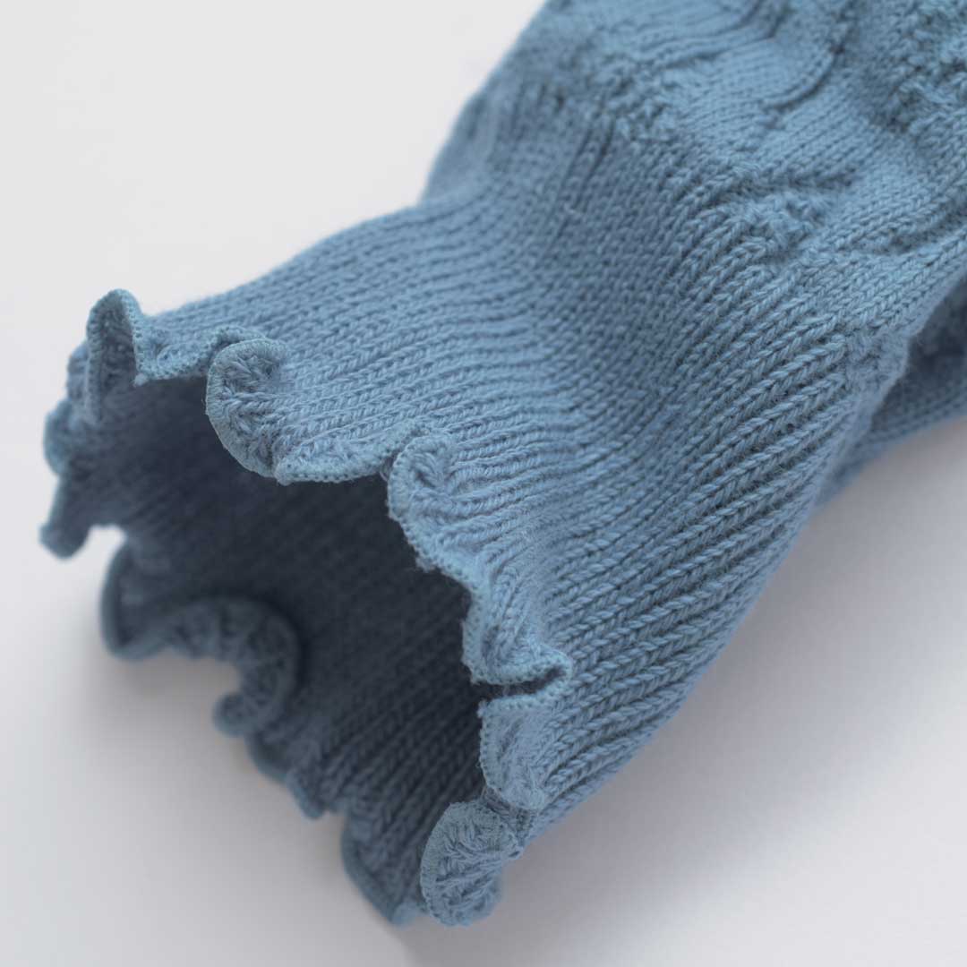 mokono　編み柄　綿ショートウォーマー