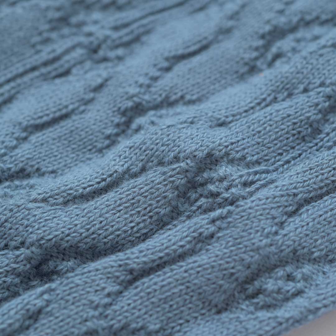 mokono　編み柄　綿ショートウォーマー