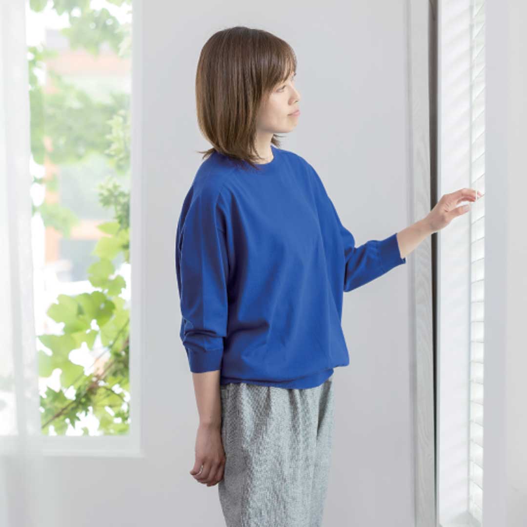 ホールガーメント ７分袖ニット／リネンや