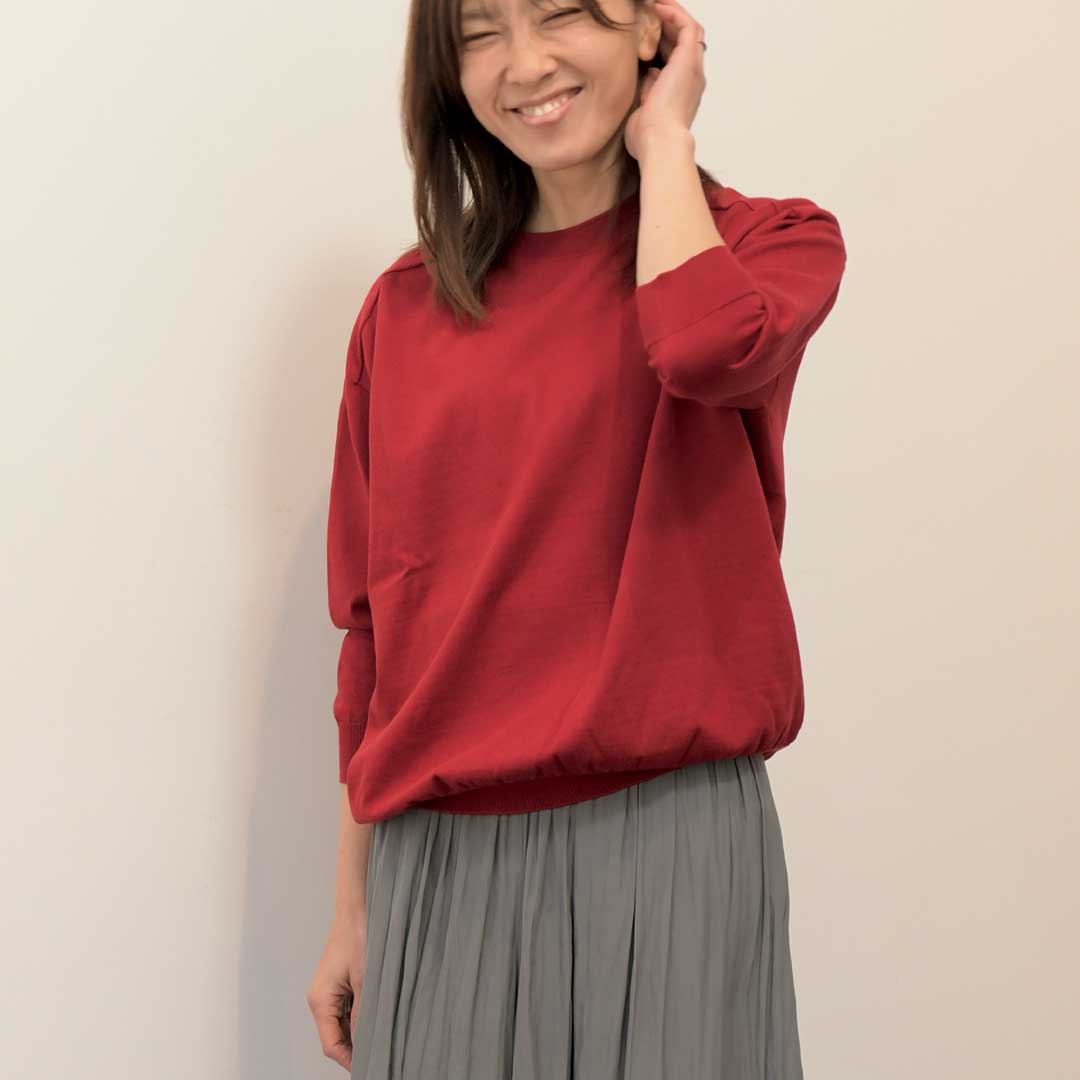 ホールガーメント ７分袖ニット／リネンや